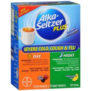 Alka-Seltzer Plus Severe Cold and Flu Day and Night Powder Berry - 12.0 ea