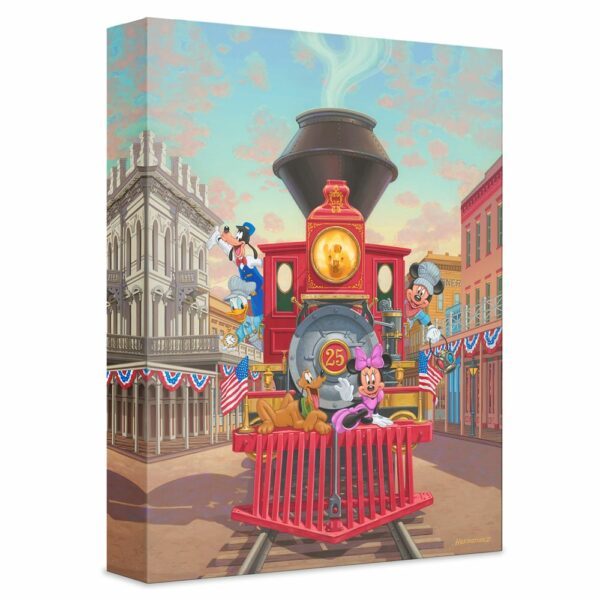 ''All Aboard Engine 25'' Gicle on Canvas by Manuel Hernandez Limited Edition Official shopDisney