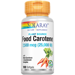 All Natural Food Carotene with 25,000 IU Vitamin A (100 Perle Capsules)