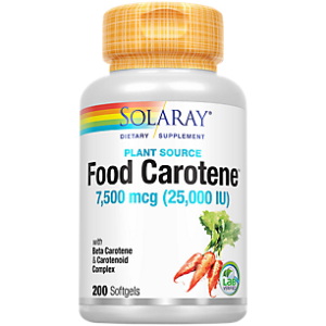 All Natural Food Carotene with 25,000 IU Vitamin A (200 Perle Capsules)