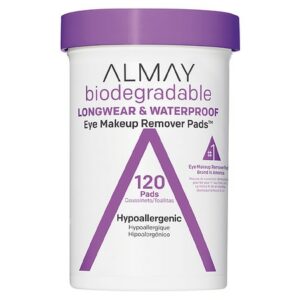 Almay Biodegradable Longwear & Waterproof Eye Makeup Remover Pads - 120.0 ea