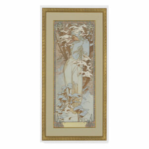 Alphonse Marie Mucha 'Four Seasons: Winter, 1900' Canvas Art