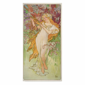 Alphonse Marie Mucha 'The Seasons: Spring, 1896' Canvas Art