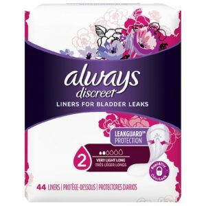 Always Discreet Incontinence Liners, Long Length Very Light Absorbency Long Length - 44.0 ea