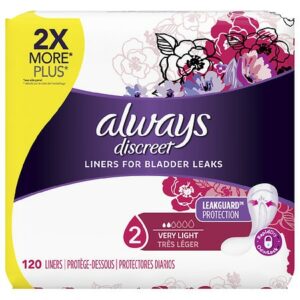 Always Discreet Incontinence Liners Very Light Absorbency Very Light Absorbency - 120.0 ea