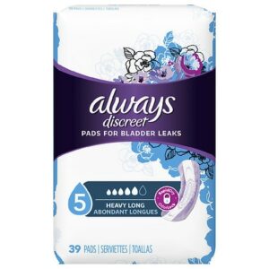 Always Discreet Incontinence Pads, Heavy, Long - 39.0 ea