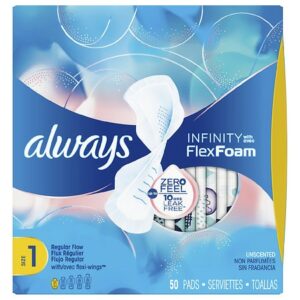 Always Infinity Regular Sanitary Pads with Wings Unscented Size 1 - 50.0 ea