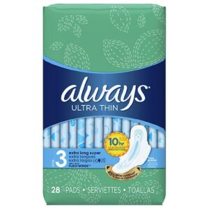 Always Ultra Thin Pads With Wings Unscented - 28.0 ea