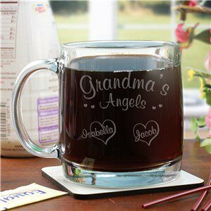 Angels of My Heart Personalized Glass Mug