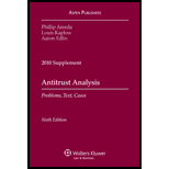 Antitrust Analysis: Problems, Text, and, Cases Supplement