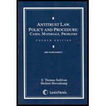 Antitrust Law, Policy and Procedure - 02 Supplement