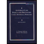 Antitrust Law : Policy and Procedure, 2000 Supplement