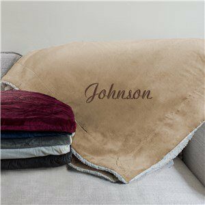 Any Name Embroidered Sherpa Blanket