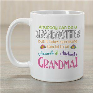 Anybody Can Be A Grandmother Personalized Coffee Mug