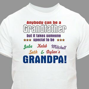 Anybody Can Be. Grandpa Personalized T-Shirt