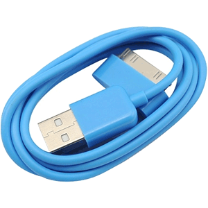 Apple 30 Pin iPhone/ iPad USB Color Series Data Cable, Light Blue- APLIPHONE3GDC3