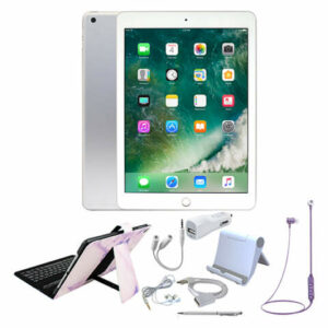Apple Tablets - White Apple 9.7'' 128GB Wi-Fi iPad & Pink Marble Accessories Set