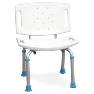 AquaSense Adjustable Bath and Shower Chair with Non-Slip Seat and Backrest - 1.0 ea