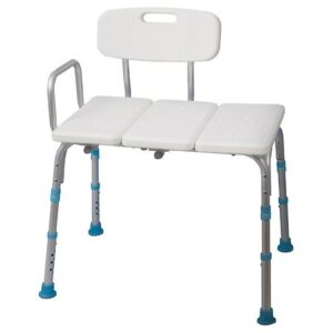 AquaSense Adjustable Bath and Shower Transfer Bench with Reversible Backrest - 1.0 ea