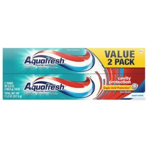 Aquafresh Cavity Protection Fluoride Toothpaste Cool Mint - 5.6 oz x 2 pack