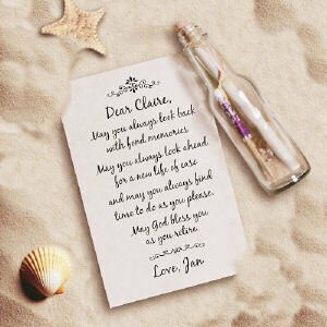 As You Retire. Retirement Message In A Bottle