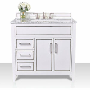 Aspen Bathroom Vanity Set, White, 36"