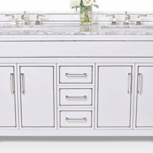 Aspen Bathroom Vanity Set, White, 60"