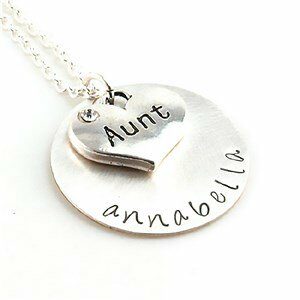 Aunt Hand Stamped Necklace