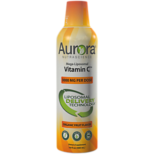 Aurora Mega-Liposomal Vitamin C - 3,000MG - Sugar Free - Organic Fruit Flavor (16 Fluid Ounces)