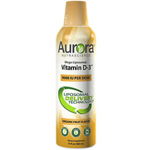 Aurora Mega-Liposomal Vitamin D-3 - 9,000 IU - Fruit (16 Fluid Ounces)