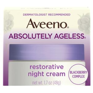 Aveeno Absolutely Ageless Restorative Night Face Cream Blackberry - 1.7 oz