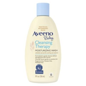 Aveeno Baby Cleansing Therapy Moisturizing Wash Fragrance Free - 8.0 oz