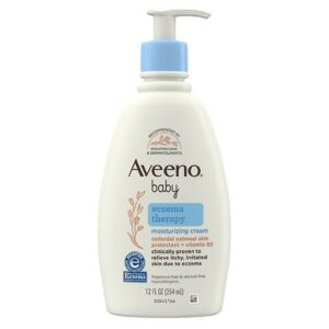 Aveeno Baby Eczema Therapy Moisturizing Cream, Natural Oatmeal Fragrance-Free - 12.0 fl oz