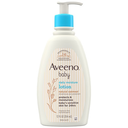 Aveeno Baby Lotion With Colloidal Oatmeal Fragrance-Free - 12.0 fl oz