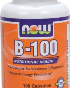 B-100 Caps 100 Capsules - Vitamin B NOW