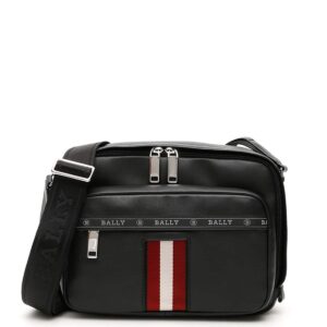 BALLY HOBS MESSENGER BAG OS Black, Red, White Leather