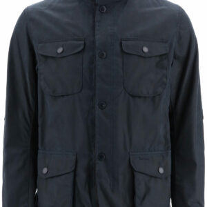 BARBOUR OGSTON JACKET IN COATED COTTON XL Blue Cotton