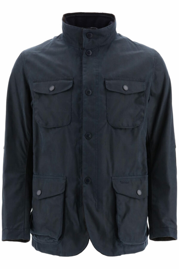 BARBOUR OGSTON JACKET IN COATED COTTON XL Blue Cotton