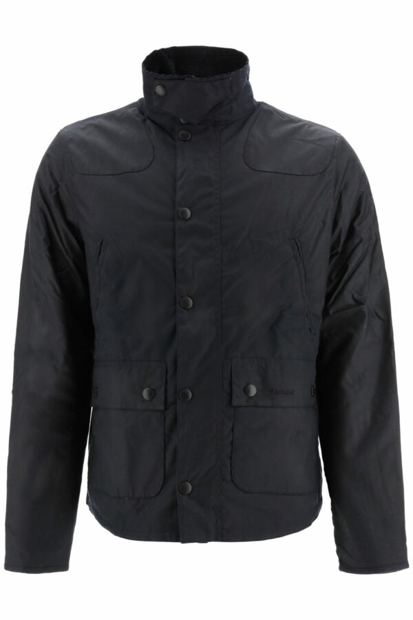 BARBOUR REELIN COATED JACKET L Blue Cotton