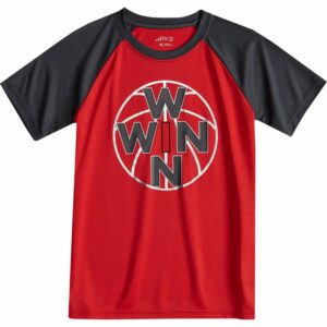 BCG Boys' Win Win Graphic T-Shirt Flame Scarlet, Medium - Boy's Athletic Tops at Academy Sports