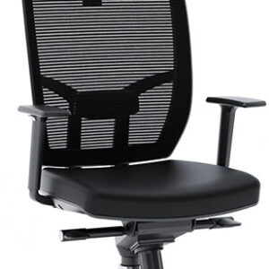 BDI TC-223 Black Leather Task Chair