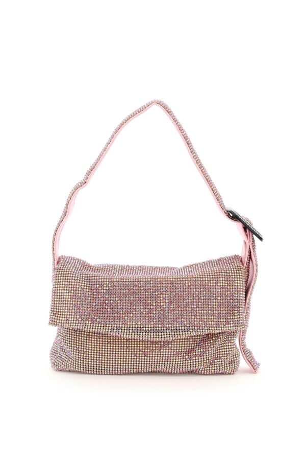 BENEDETTA BRUZZICHES LA MONIQUE SMALL CRYSTAL MINI BAG OS Pink Silk