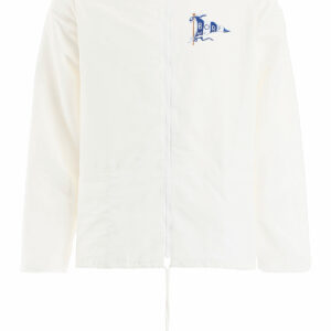 BODE HAND-PAINTED JACKET S/M White, Blue Cotton