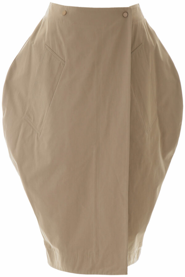 BOTTEGA VENETA BALLOON SKIRT 40 Beige Cotton