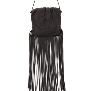 BOTTEGA VENETA FRINGED NAPPA BAG OS Brown Leather