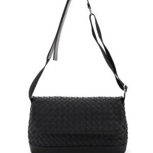 BOTTEGA VENETA HIDROLOGY SHOULDER BAG OS Black Leather