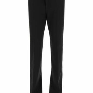 BOTTEGA VENETA TAILORED TROUSERS IN TWILL 44 Black Wool