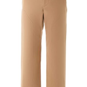 BURBERRY COTTON TWILL TROUSERS 46 Brown Cotton