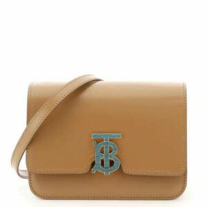 BURBERRY CROSSBODY TB SMALL BAG OS Beige, Brown, Light blue Leather