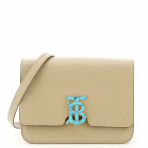 BURBERRY CROSSBODY TB SMALL BAG OS Beige, Light blue Leather